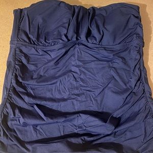 NWT XL loft three piece swim suit navy